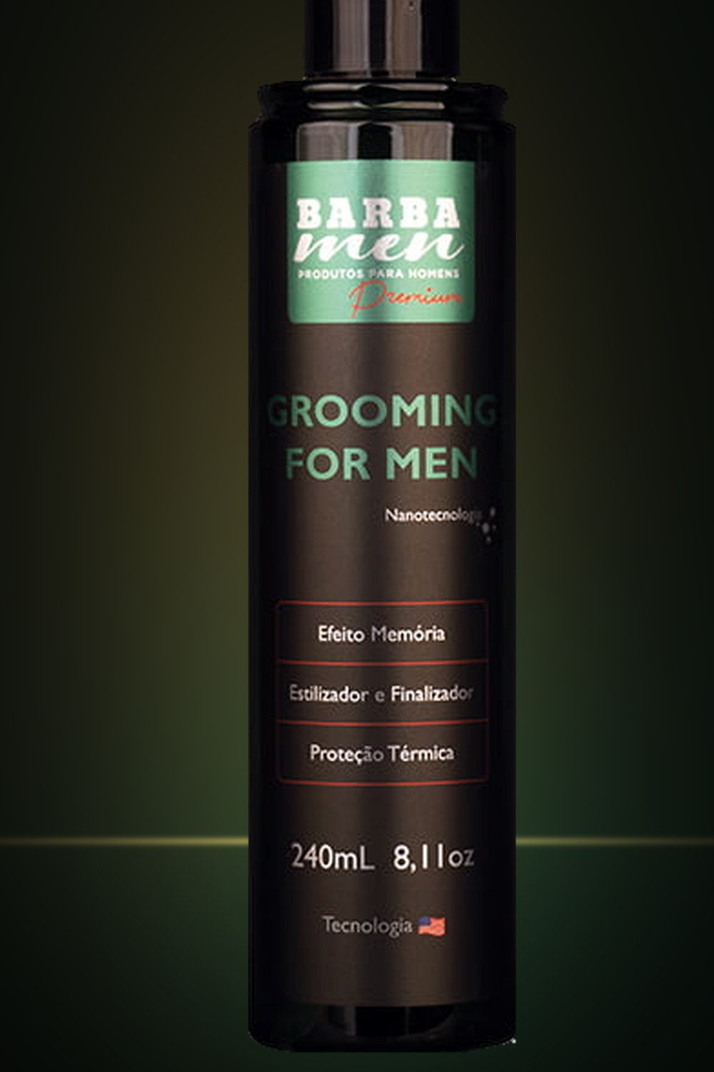 Rótulo do Grooming For Men 240ml: Efeito Memória, Estilizador e Finalizador, Proteção Térmica