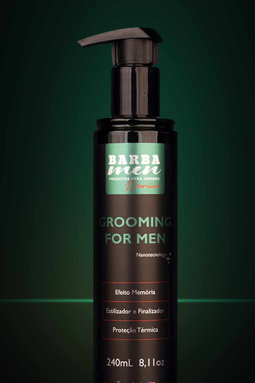Detalhe superior do frasco Grooming For Men Barba Men 240ml