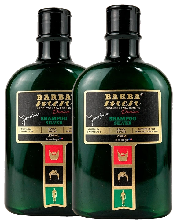 Kit 02 Shampoos Silver 2 em 1 com Matizador by Spadone
