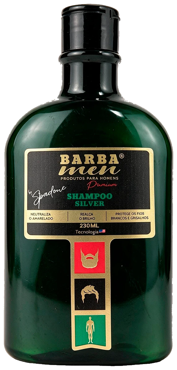 Shampoo Silver 2 em 1 Barba Men 230ml Solo