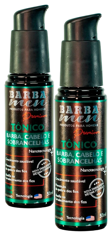 Kit 02 Tônicos For Men Barba Men 03 Meses de Tratamento