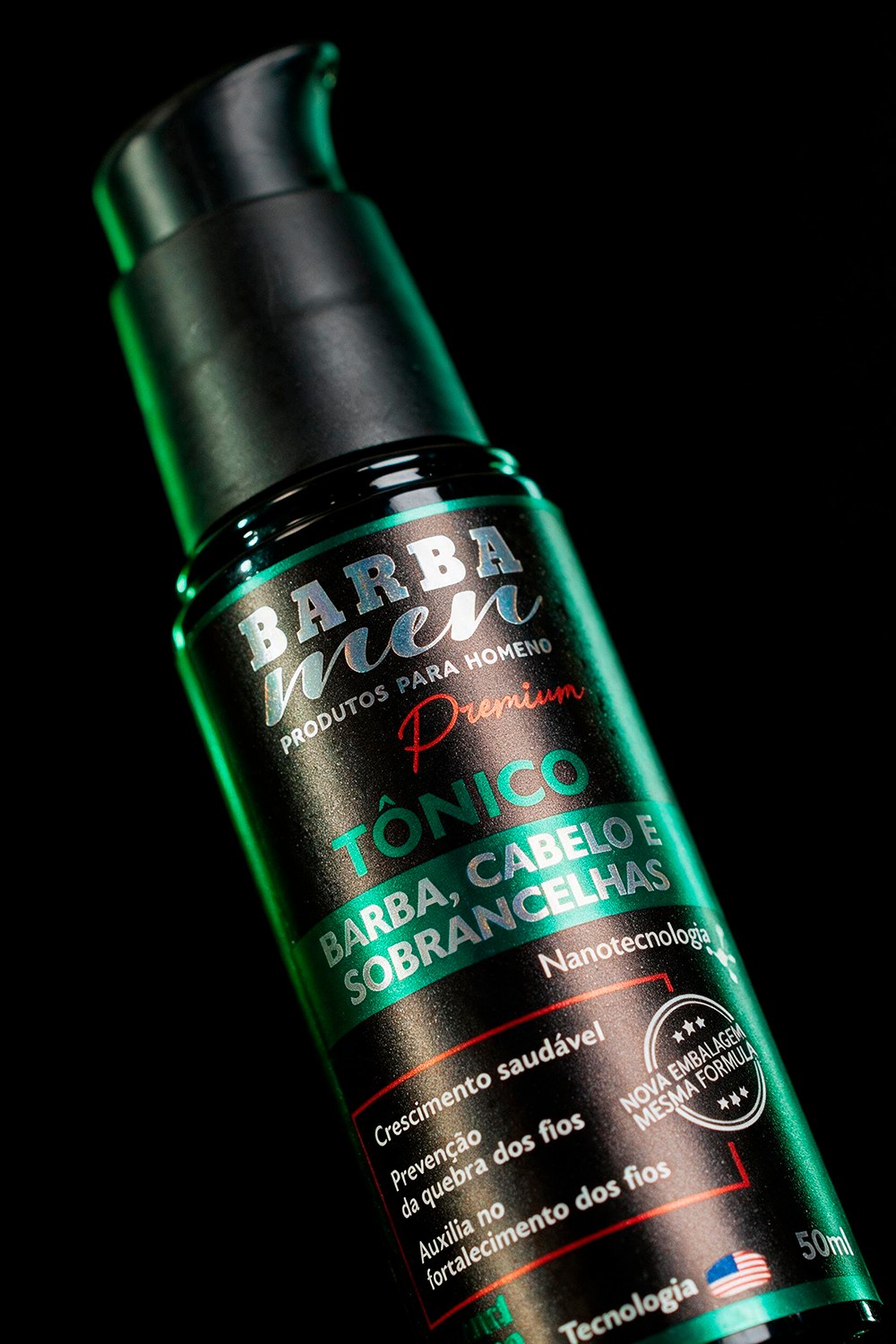Tônico For Men Barba, Cabelo, Bigode e Sobrancelhas Barba Men 50ml com Nanotecnologia