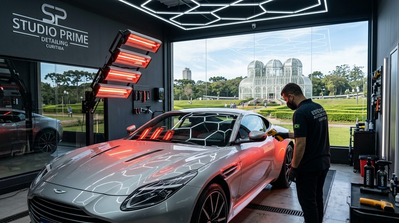 Estética Automotiva em Curitiba (PR): Vendendo Proteção na Capital da Chuva