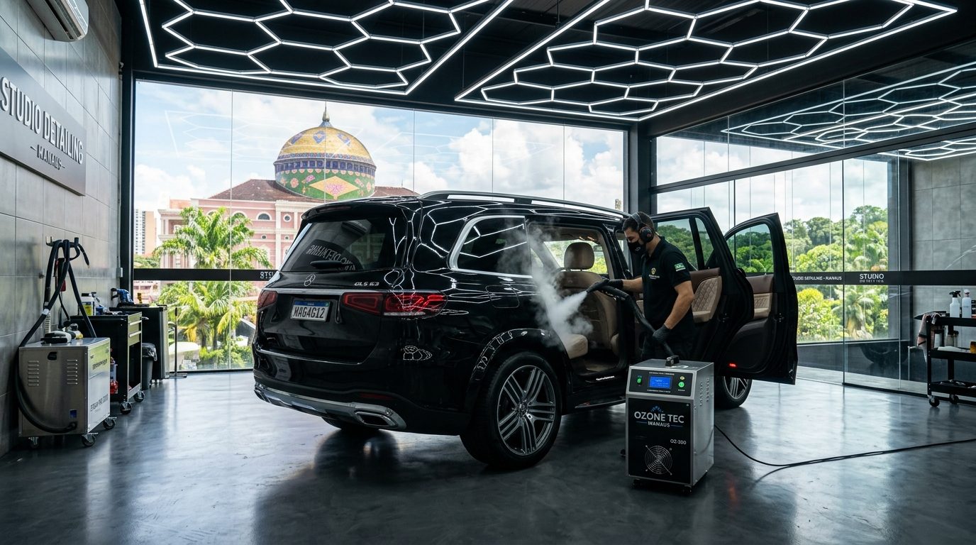 Estética Automotiva em Manaus (AM): Higienização a Vapor e Ozônio Contra o Mofo