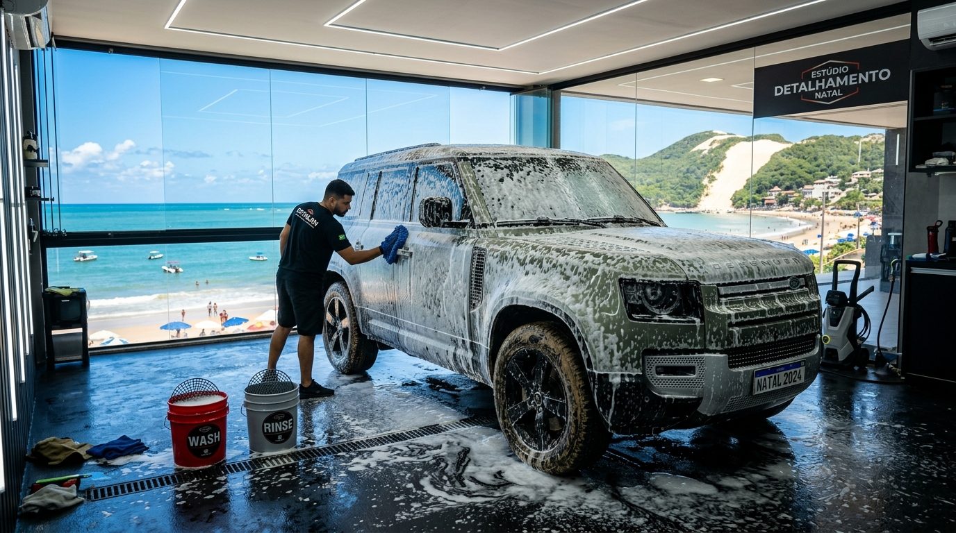 Estética Automotiva em Natal (RN): Lavagem Técnica Sem Riscar nas Dunas