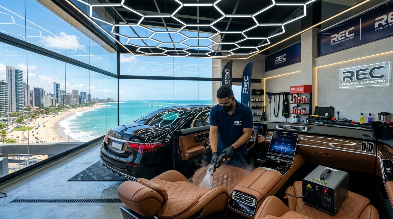 Estética Automotiva em Recife (PE): Oxi-Sanitização e Recuperação Pós-Alagamento