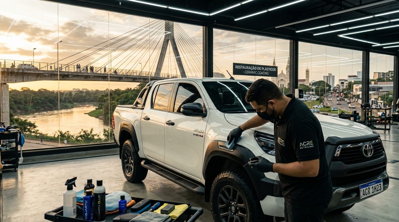 Estética Automotiva em Rio Branco (AC): Remoção de Tabatinga e Restauração de Plásticos