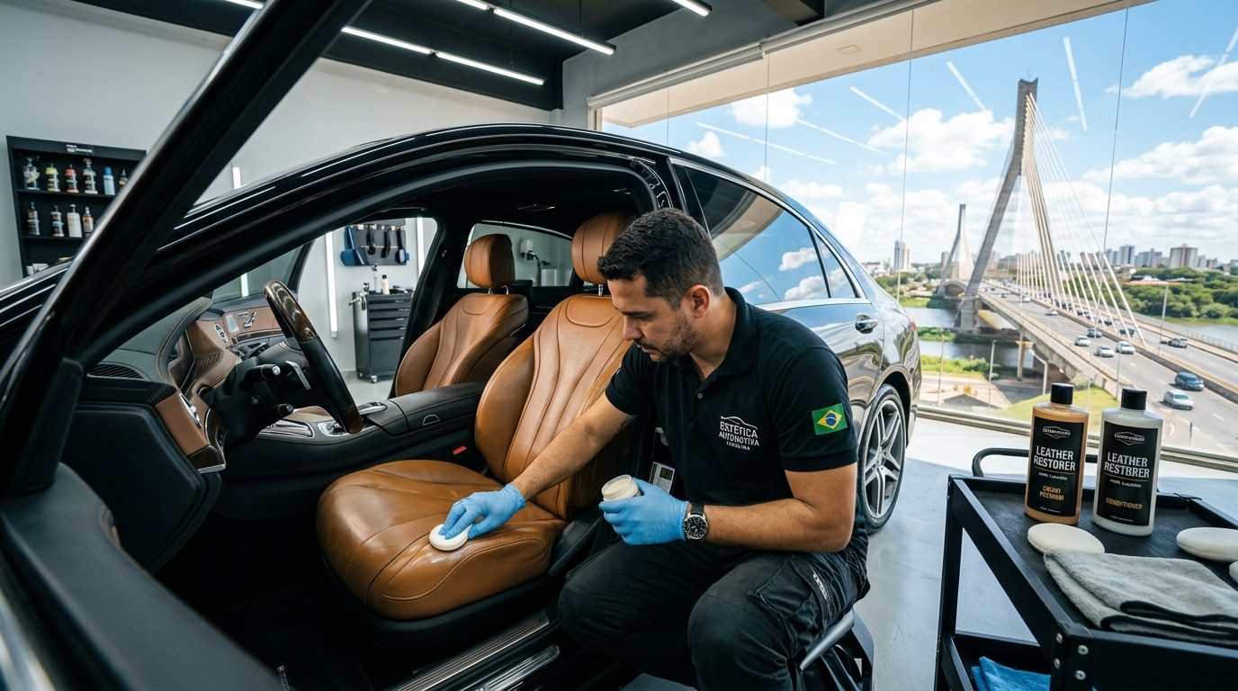 Estética Automotiva em Teresina (PI): Hidratação de Couro no Clima do B-R-O-BRÓ