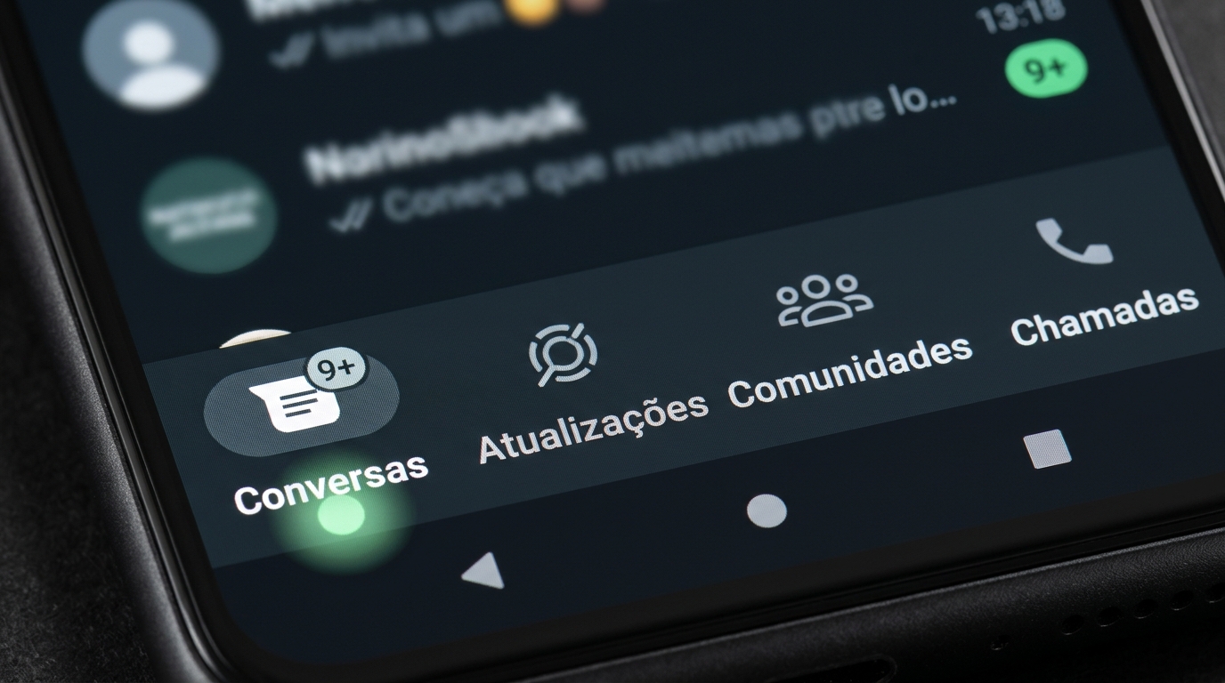 Detalhe de Usabilidade // Indicadores circulares minimalistas na barra de navegação inferior