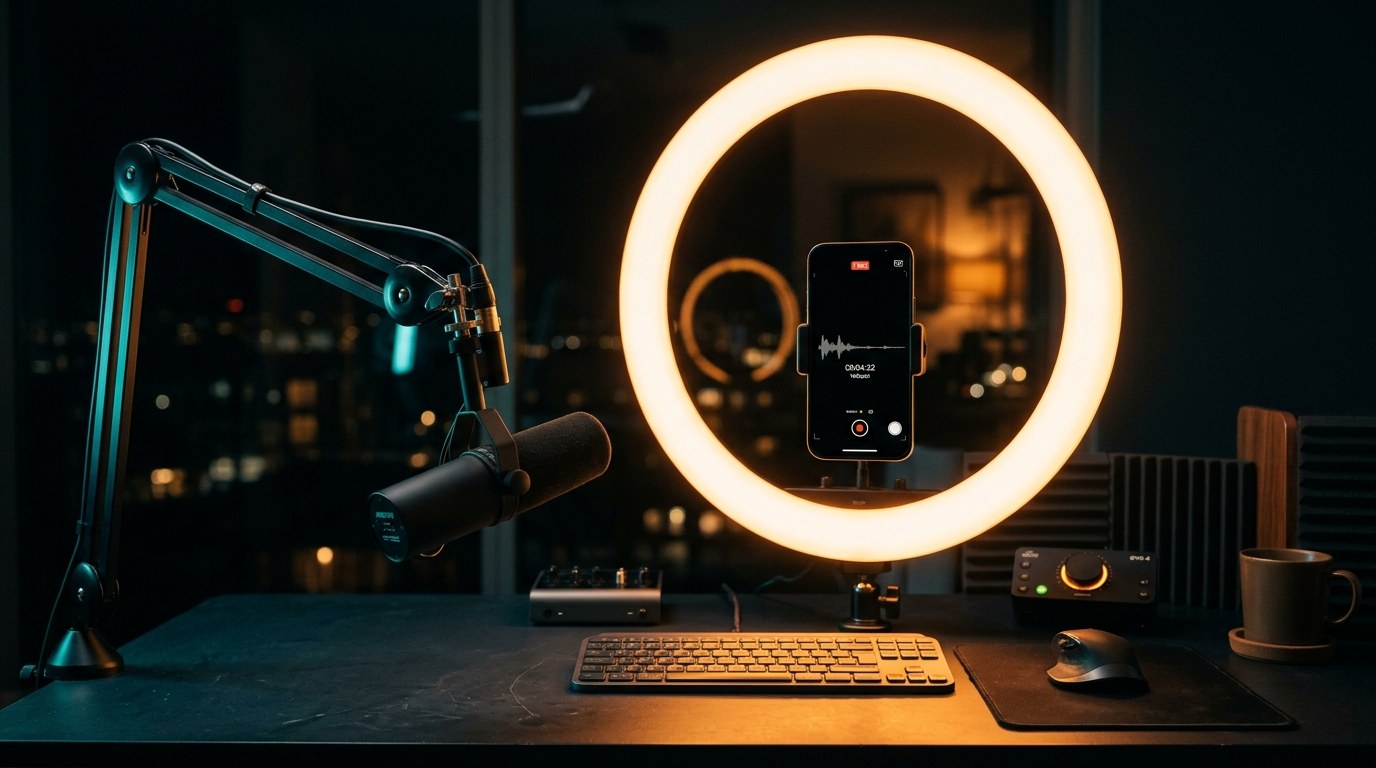 Estúdio de Vídeo // Gravação de aulas longas, podcasts e lives de vendas de até 90 minutos para o Instagram