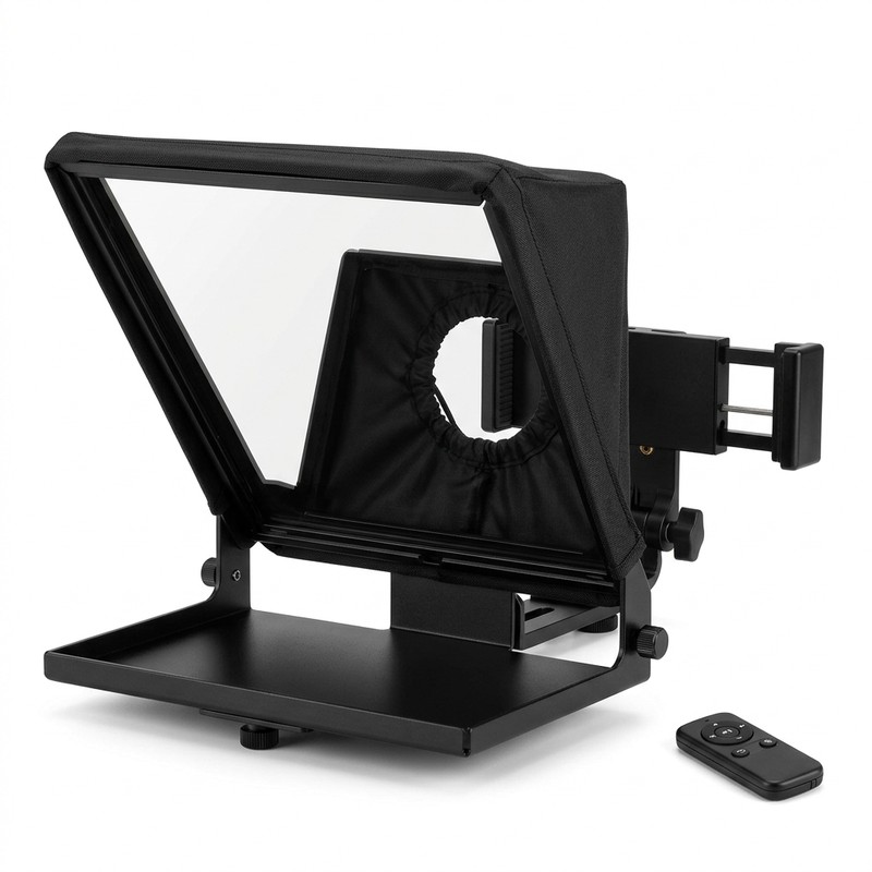 Teleprompter Portátil Universal Para Celular E Câmera Com Controle Bluetooth