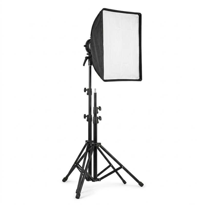 Kit Iluminação Softbox 50x70 + Tripé 2 Metros Estúdio Foto E Vídeo Live