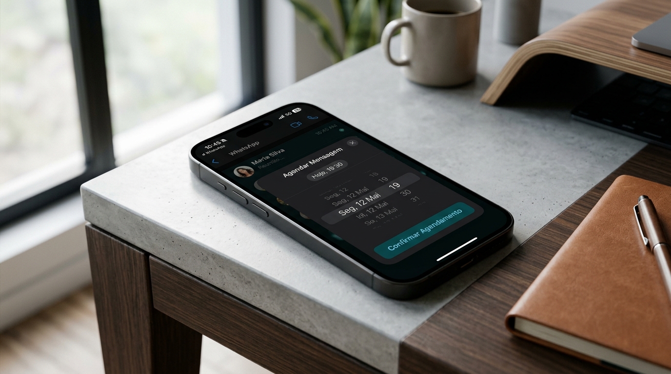 WhatsApp testa agendamento de mensagens para envio automático no iOS