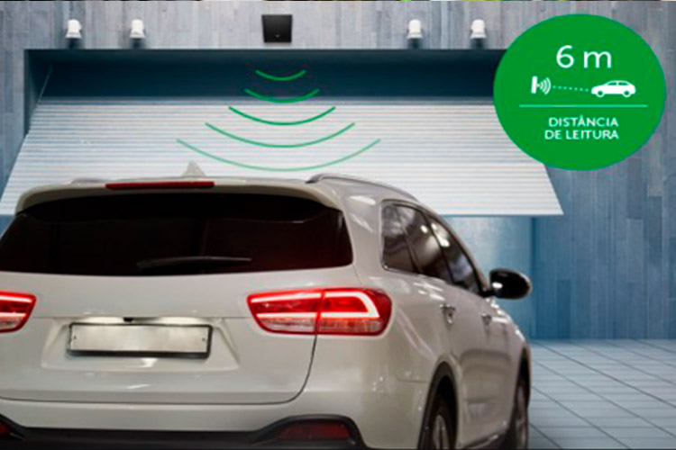 Antena leitora RFID com alcance de leitura a até 6 metros