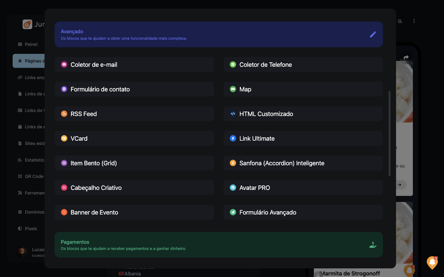 Criando Bloco HTML