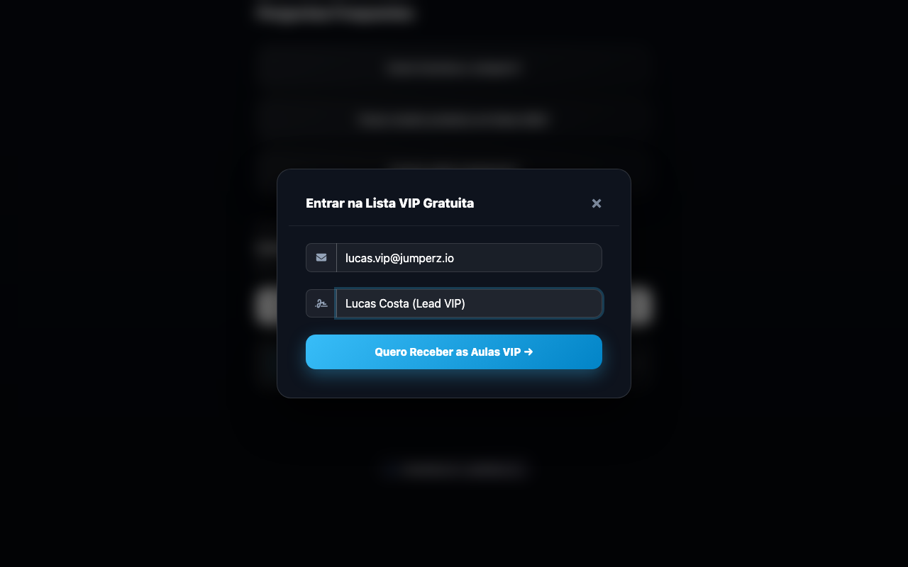 Modal Captura VIP