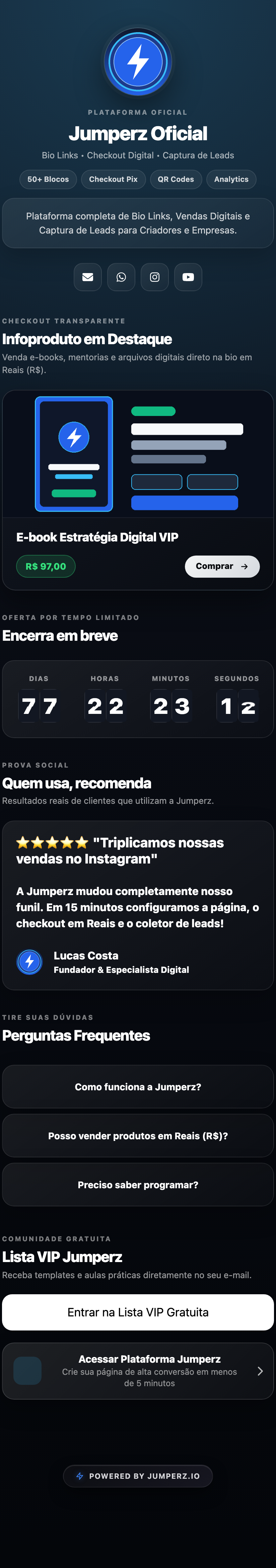 Página Mobile