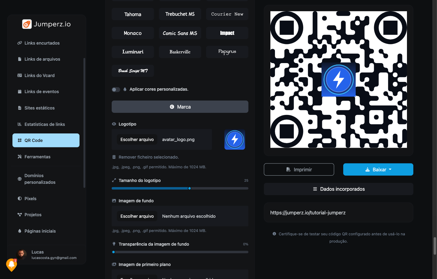 Logo no QR Code