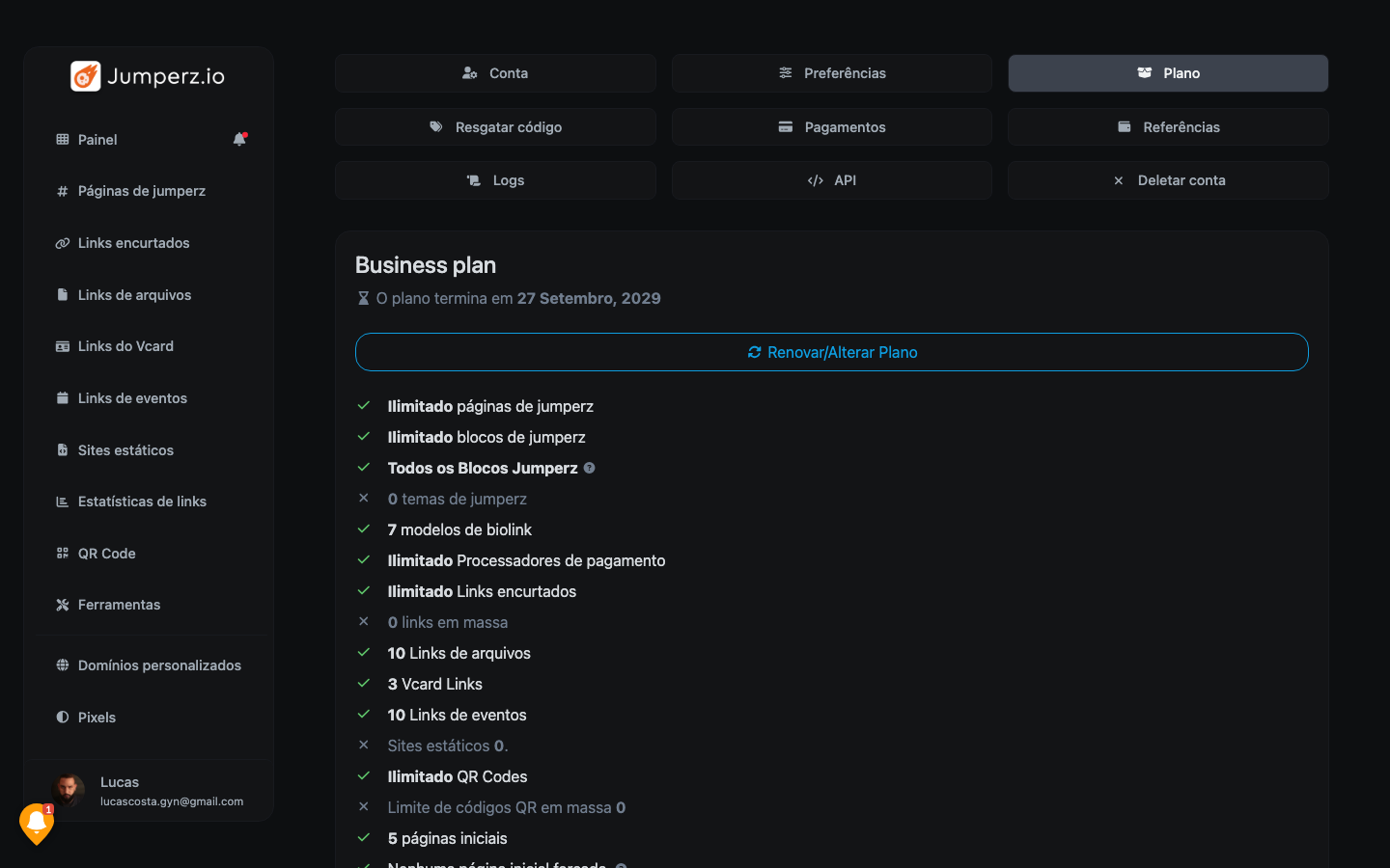 Plano Atual